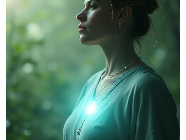 O persoană într-o poziție de meditație, concentrându-se pe respirație profundă, cu valuri de aer stilizate în jurul ei